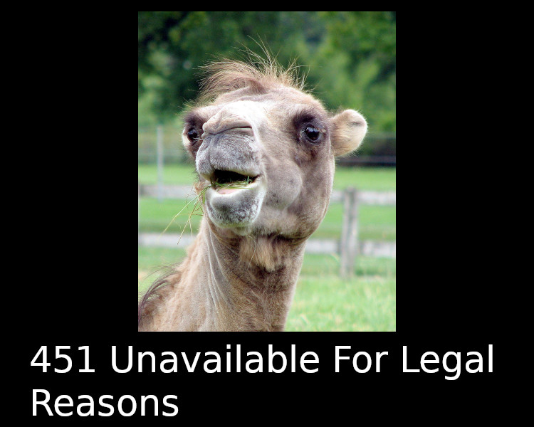 451 Unavailable For Legal Reasons
